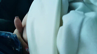 Blowjob and fucking with creampie in public service bus - BlakeProductions