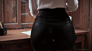 ATKINS HEAVEN - Asian Secretary's Desk Fuck: Hot Girl Strokes Coworker's Shaft Before Getting Pounded And Creamed Inside Her Tight Pussy - Full Video [AI]