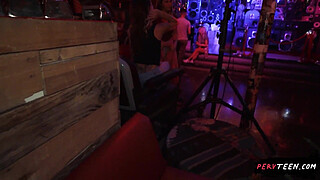 Crazy Hot Brunette Shows Me Her Tits Next to My Oblivious Girlfriend