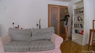 Gorgeous Blonde Teen Anjelica Takes A Huge Dick Up Her Tight Booty!