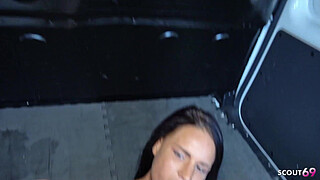 German brown Skin Latina Secretary give Boss a Risky Outdoor no condom Fuck and let him cum on her nice booty