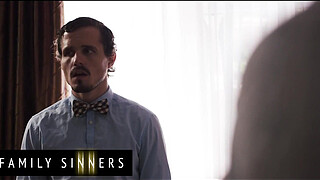 FAMILY SINNERS - Horny Stepmom Helps Stepson Forget His Ex By Riding His Dick & Showing Him How A Real Woman Fucks