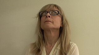 60-year-old Mrs. Nina caught her stepson jerking off and wanted to jump on his erect penis now