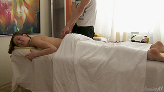 Curly Teen Gala S Lets Her Big-Dicked Masseur Wrecks Her Pussy!