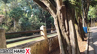 She turned 18 and called her friend to take her virginity in the woods