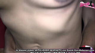 German amateur sperm party in swinger club