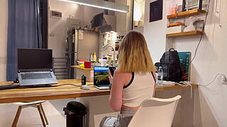 Part 1: A guy with a big cock fucks a cute chick's tight pussy.