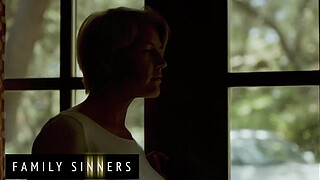FAMILY SINNERS - Stepson Is Lucky To Have A Hot Blonde MILF Stepmom Who Always Wants To Satisfy His Shaft