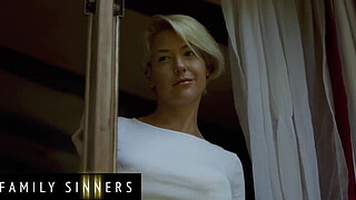 FAMILY SINNERS - Stepson Is Lucky To Have A Hot Blonde MILF Stepmom Who Always Wants To Satisfy His Shaft