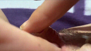 Big clit orgasm closeup