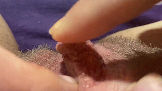 Big clit orgasm closeup