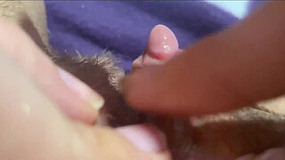 Big clit orgasm closeup