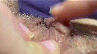 Big clit orgasm closeup