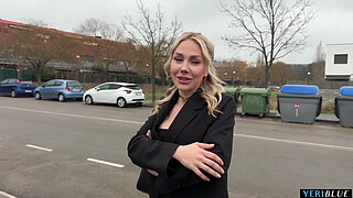 I meet a blonde babe in the middle of the street and we fuck in public