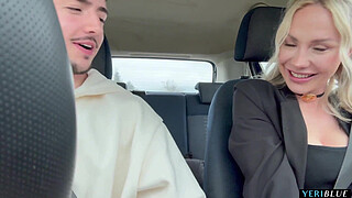 I meet a blonde babe in the middle of the street and we fuck in public