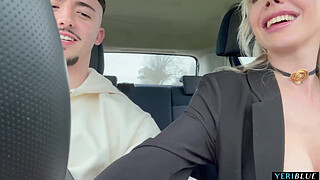 I meet a blonde babe in the middle of the street and we fuck in public