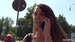 GERMAN SCOUT - REAL ANAL ORGASM OUTDOOR SEX FOR MINI TITS BABE MINA AT STREET CASTING