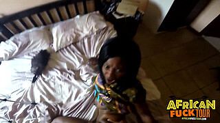 Beautiful black amateur girlfriend wild hotel fuck