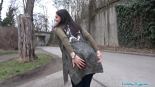 Public Agent Outdoor orgasms for Serbian hottie
