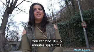 Public Agent Outdoor orgasms for Serbian hottie