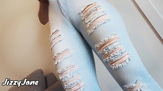 Horny Step Sis Makes Me Cum in Her Panties in Her Sexy Jeans