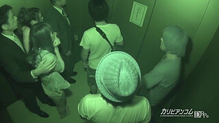 Emergency stop! Closed room elevator gangbang 1