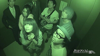 Emergency stop! Closed room elevator gangbang 1