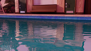 Wendy Takes a Dipper by the pool (Blenderknight, Lewdheart)