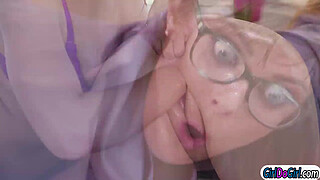 Brunette anal fisted by and double fisting a redhead lesbian