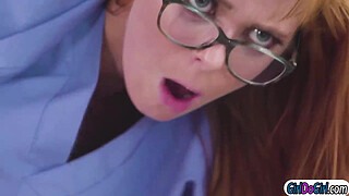 Brunette anal fisted by and double fisting a redhead lesbian