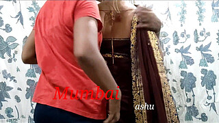 Mumbai fucks Ashu and his sister-in-law together. Clear Hindi Audio.