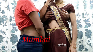 Mumbai fucks Ashu and his sister-in-law together. Clear Hindi Audio.