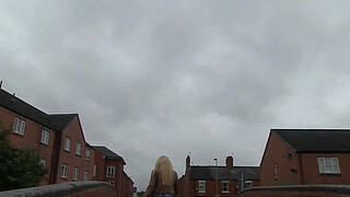 Bustyeager for dick starts masturbating in the car waiting forcocks