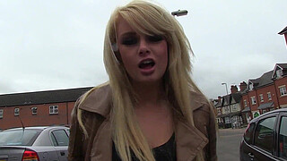 Bustyeager for dick starts masturbating in the car waiting forcocks