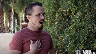 Big arse Latina MILF gets rid of a stalker by letting him fuck her