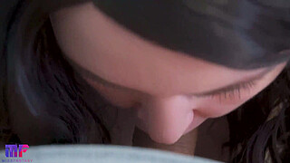 Gentle dick and balls kissing, pov blowjob, dripping cum