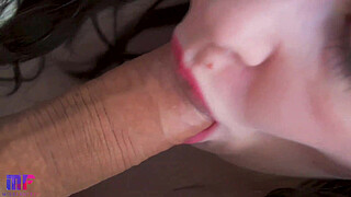 Gentle dick and balls kissing, pov blowjob, dripping cum