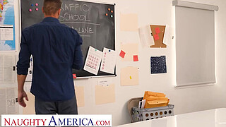 Naughty America - Jenna Fireworks fucks friend's dad to get out of class