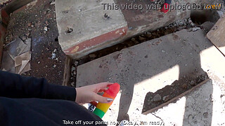 Public Fucking A Guy In POV After He Cums A Lot (Russians Speak With Subtitles)