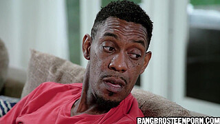 Black stepdad gets into bath with his gf's babe