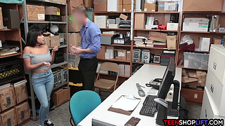 Large titties latina shop employee teen caught stealing