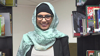 MIA KHALFIA - Arab Goddess Strips Naked In A Library Just For You