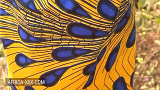 Black banana seller babe seduced for a hot sex