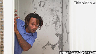 He was spying on her while she was in the shower. - ebony porn