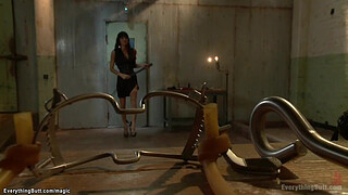 Lesbian newbie fucked in the ass