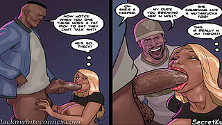 Sugar Trap #3 - 3 Big Penis BlackMen Couldn't handle That Much Ebony Booty - Comic porn