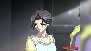 catches her stepson masturbating with her lingerie | Uncensored hentai