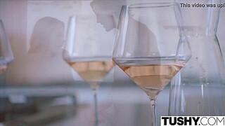 TUSHY Young rich babe punished and booty gaped