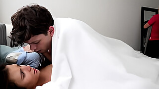 step Brother fucked to his Sister caught jerking