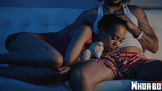 making my stepdaughter suck on my big cock before bed